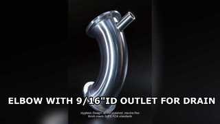 Υγειονομικός αγκώνας με θύρα βαλβίδας αποστράγγισης