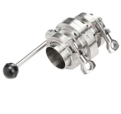 Ελαστική βαλβίδα πεταλούδας από ανοξείδωτο χάλυβα, πλήρες σετ.